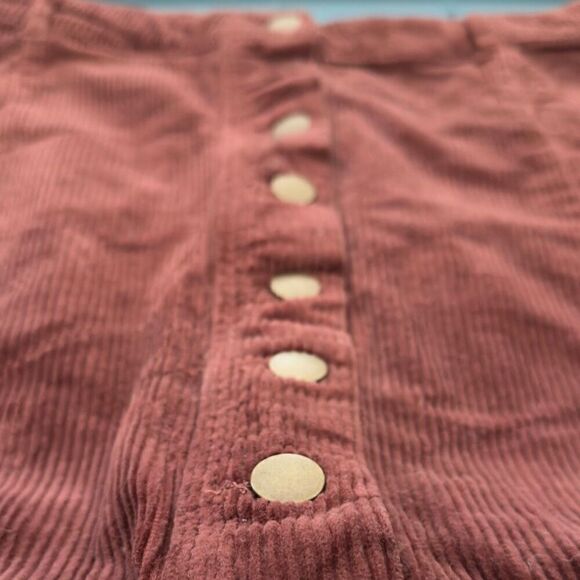 NWOT Forever 21 Plus Size (0X / XXL) Corduroy Mini Skirt, High Waisted, Button-F - Picture 10 of 14